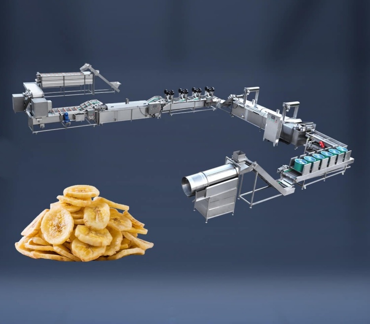 Planta automática de chips de plátano 1 Continuous Frying Line