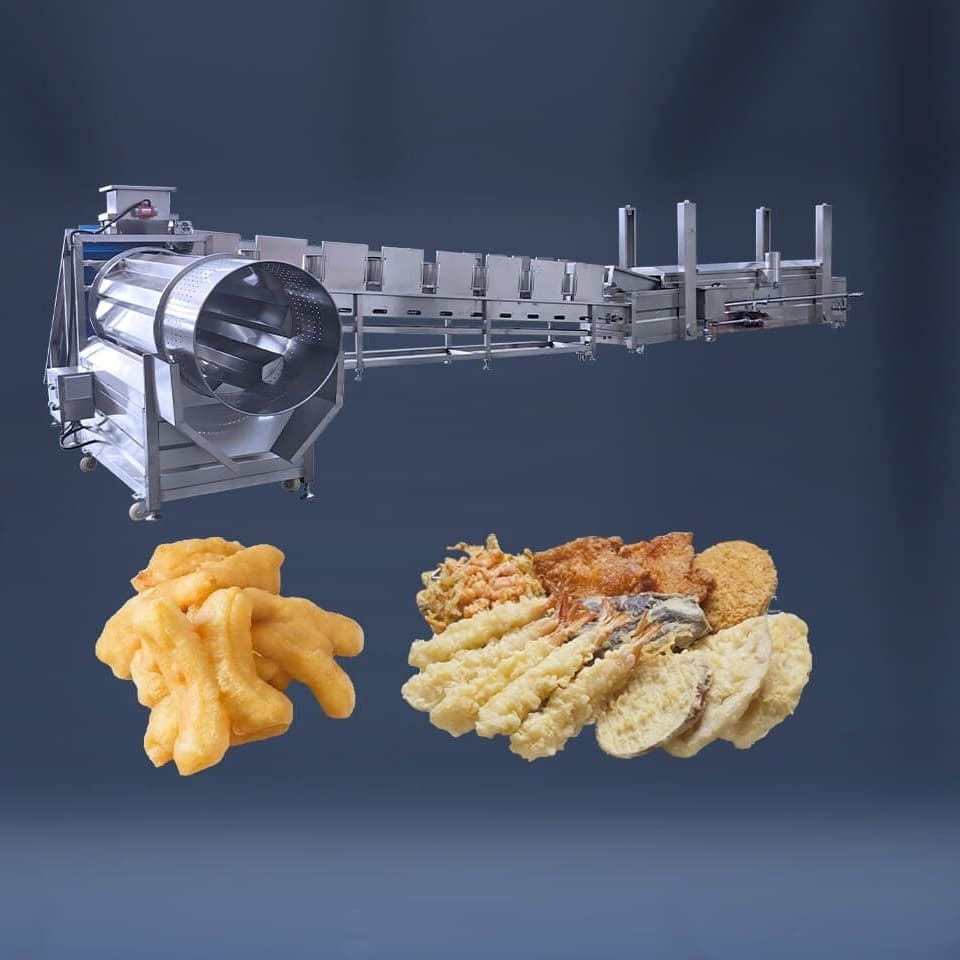 Línea de producción de alimentos fritos 1 Freidora Continua Industrial
