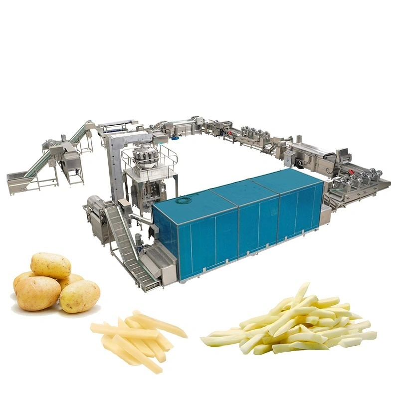 Línea de producción automática de papas fritas congeladas